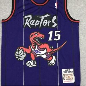 Mitchell & Ness Toronto Raptors Purple Red 15 Jersey